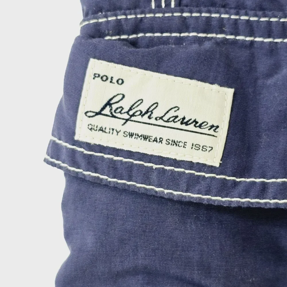 Polo Ralph Lauren Board Shorts Men's Small Blue Casual Swim Beach Pool‎ Pockets
